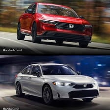 A Honda Accord and a Honda Civic shown together.