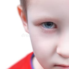A person making an unsettling, suggestive facial expression.