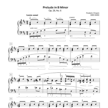 Sheet music for a classical prelude