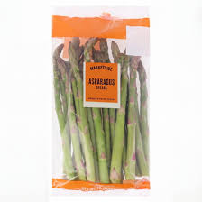 Several fresh asparagus spears.