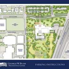 The George W. Bush Presidential Center on the Southern Methodist University campus.