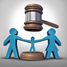 A legal illustration representing a court-ordered return to custody.