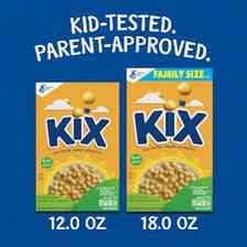 A box of Kix breakfast cereal