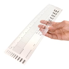 A typography ruler illustrating picas and points