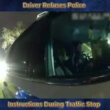 A driver looking at a road map while refusing assistance