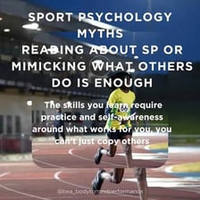 An athlete mentally preparing before a competition