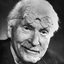 A portrait of Swiss psychologist Carl Jung