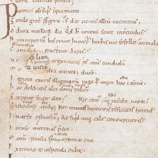 An illuminated or antiquarian manuscript representing Horace’s poetry