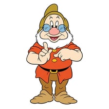 The Disney character Doc from Snow White and the Seven Dwarfs.