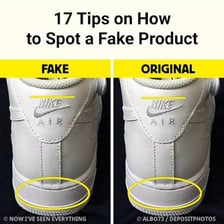 A comparison illustrating a genuine object rather than an imitation.