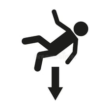 An educational illustration showing gravity pulling a person toward Earth