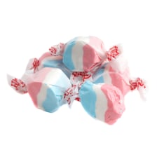Assorted colorful pieces of salt water taffy