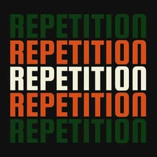 A simple typographic illustration showing the word BIG repeated five times.
