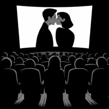 A romantic, suggestive silhouette evoking the figurative sense of steamy