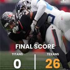 Houston Texans and Tennessee Titans players during an NFL game