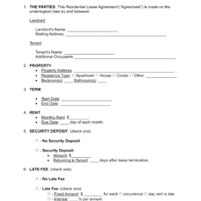 A residential lease agreement beside house keys