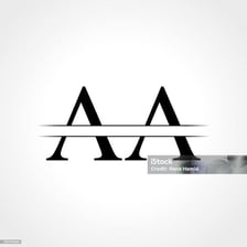 A simple visual showing repeated A.A. initials