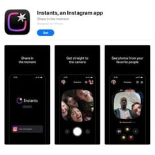 A smartphone displaying a photo-sharing app interface.