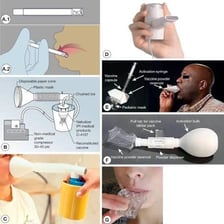 A dose of oral vaccine being given by mouth.