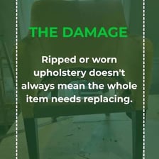 A visibly worn and damaged object