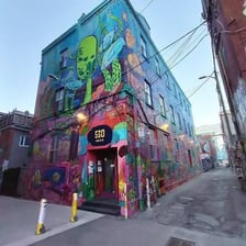 An urban street scene suggesting reputation and local credibility