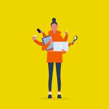 An illustration of someone making a mistake while performing a simple task.