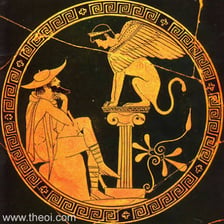 Artwork depicting Oedipus from Greek mythology