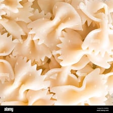Bow-tie-shaped farfalle pasta resembling butterflies