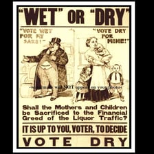 A historical poster advocating Prohibition