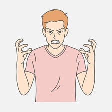 Illustration of a person showing anger