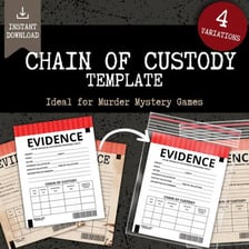 Crime-investigation documents representing evidence for an alibi.