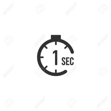 A stopwatch displaying a one-second interval.