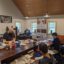 A book being repaired and rebound