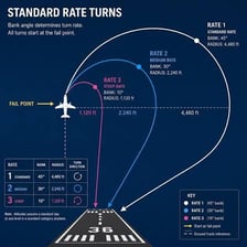 An airplane tilted sharply while banking through a turn.