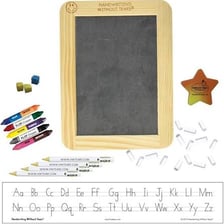 A chalkboard displaying a question about the difference between two things.