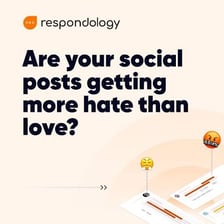 Social media post displaying many replies compared with likes