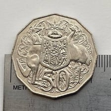 An emu depicted on an Australian 50-cent coin