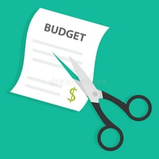 An illustration representing reduced spending