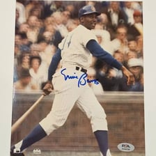 Ernie Banks in a Chicago Cubs uniform