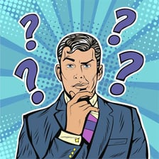 A skeptical-looking person with a doubtful expression