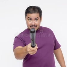 A stern speaker delivering a forceful warning.