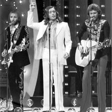 The three Bee Gees brothers performing together