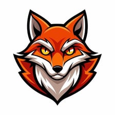 A fox commonly used as a visual symbol of slyness.
