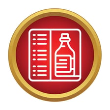 A medicine bottle beside written dosage instructions.