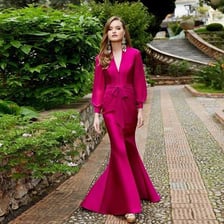 A person wearing graceful, stylish formal clothing
