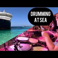 Bongo drums on a cruise ship deck