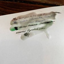 Ink spreading across wet paper