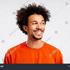 A person visibly excited and keyed up.