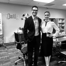 Lois Lane and Clark Kent at the Daily Planet