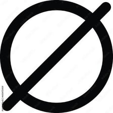 A minimalist illustration representing zero or nothing.
